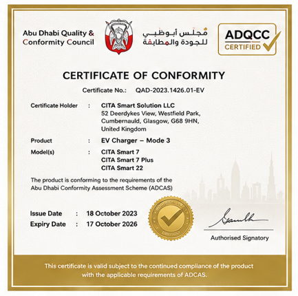 CITA EV certificate 5